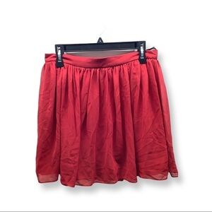 B Darlin Size 11/12 Dark Red Flirty Flowy Layered Skirt. New With Tags.